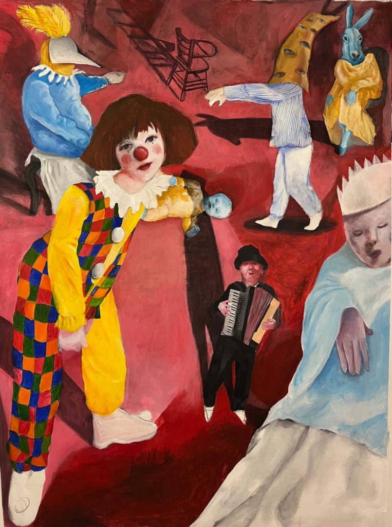 On joue des rôles 152 x 115 cm Technique mixte sur toile 2024 763x1024 - 2024