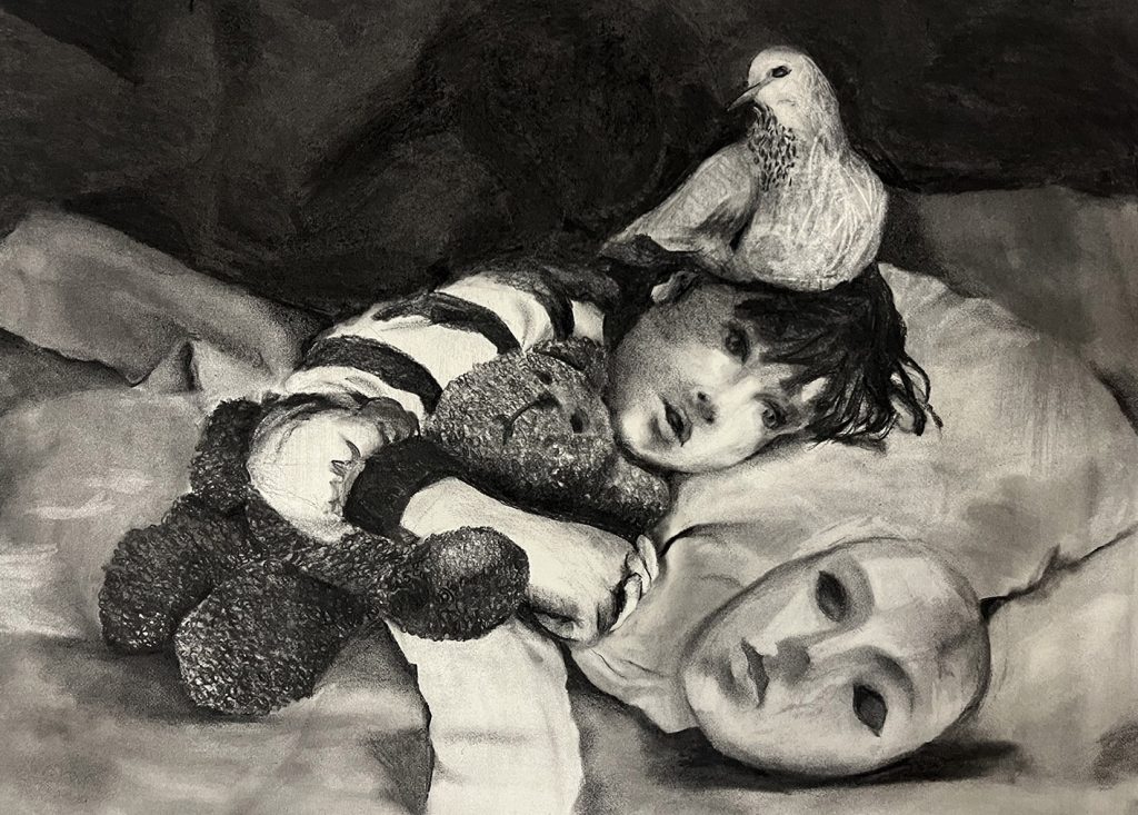 Sans titre 50x70 Cm Technique fusain sur papier2024  1024x733 - 2024